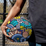Abstract Cartoon Galaxy Space Print Basketball