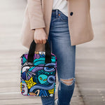 Abstract Cartoon Galaxy Space Print Bible Tote Bag