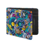 Abstract Cartoon Galaxy Space Print Bifold Wallet