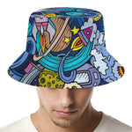Abstract Cartoon Galaxy Space Print Bucket Hat