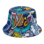 Abstract Cartoon Galaxy Space Print Bucket Hat