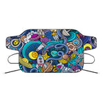 Abstract Cartoon Galaxy Space Print Car Windshield Snow Cover