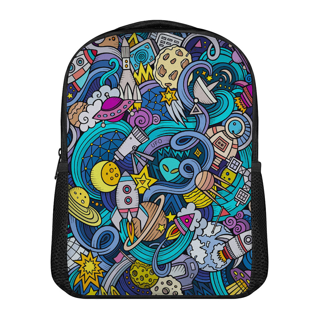 Abstract Cartoon Galaxy Space Print Casual Backpack