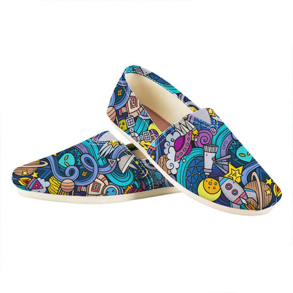Abstract Cartoon Galaxy Space Print Casual Shoes