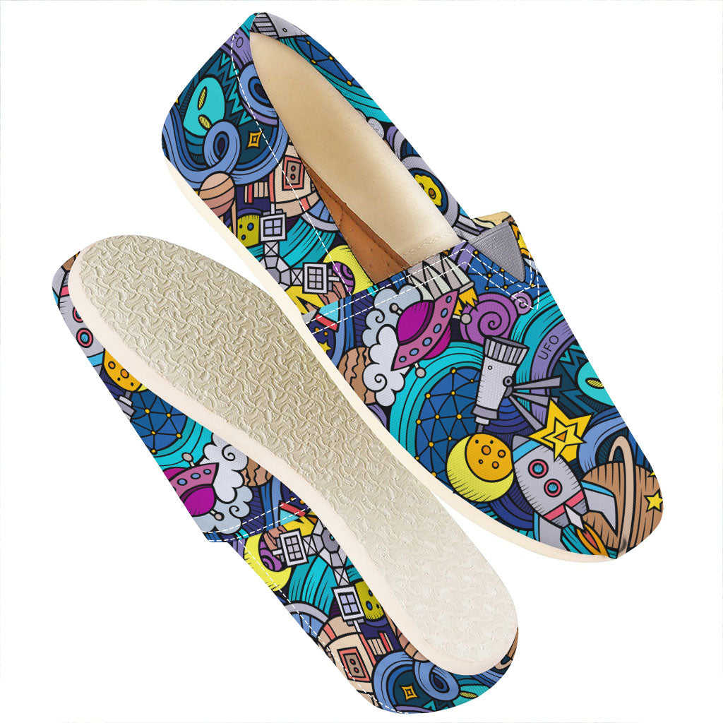 Abstract Cartoon Galaxy Space Print Casual Shoes