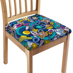 Abstract Cartoon Galaxy Space Print Chair Cushion Cover