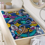 Abstract Cartoon Galaxy Space Print Changing Pad Cover