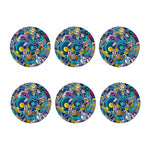 Abstract Cartoon Galaxy Space Print Coaster Set
