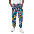 Abstract Cartoon Galaxy Space Print Cotton Sweatpants