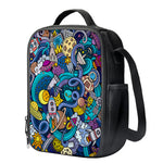 Abstract Cartoon Galaxy Space Print Crossbody Lunch Bag