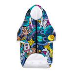 Abstract Cartoon Galaxy Space Print Dog Zip Up Hoodie