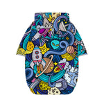 Abstract Cartoon Galaxy Space Print Dog Zip Up Hoodie
