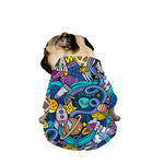 Abstract Cartoon Galaxy Space Print Dog Zip Up Jacket