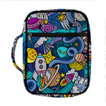 Abstract Cartoon Galaxy Space Print Front Pocket Bible Bag