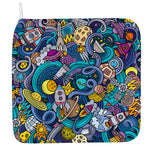 Abstract Cartoon Galaxy Space Print Hand Towel