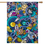 Abstract Cartoon Galaxy Space Print House Flag