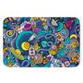Abstract Cartoon Galaxy Space Print Indoor Door Mat