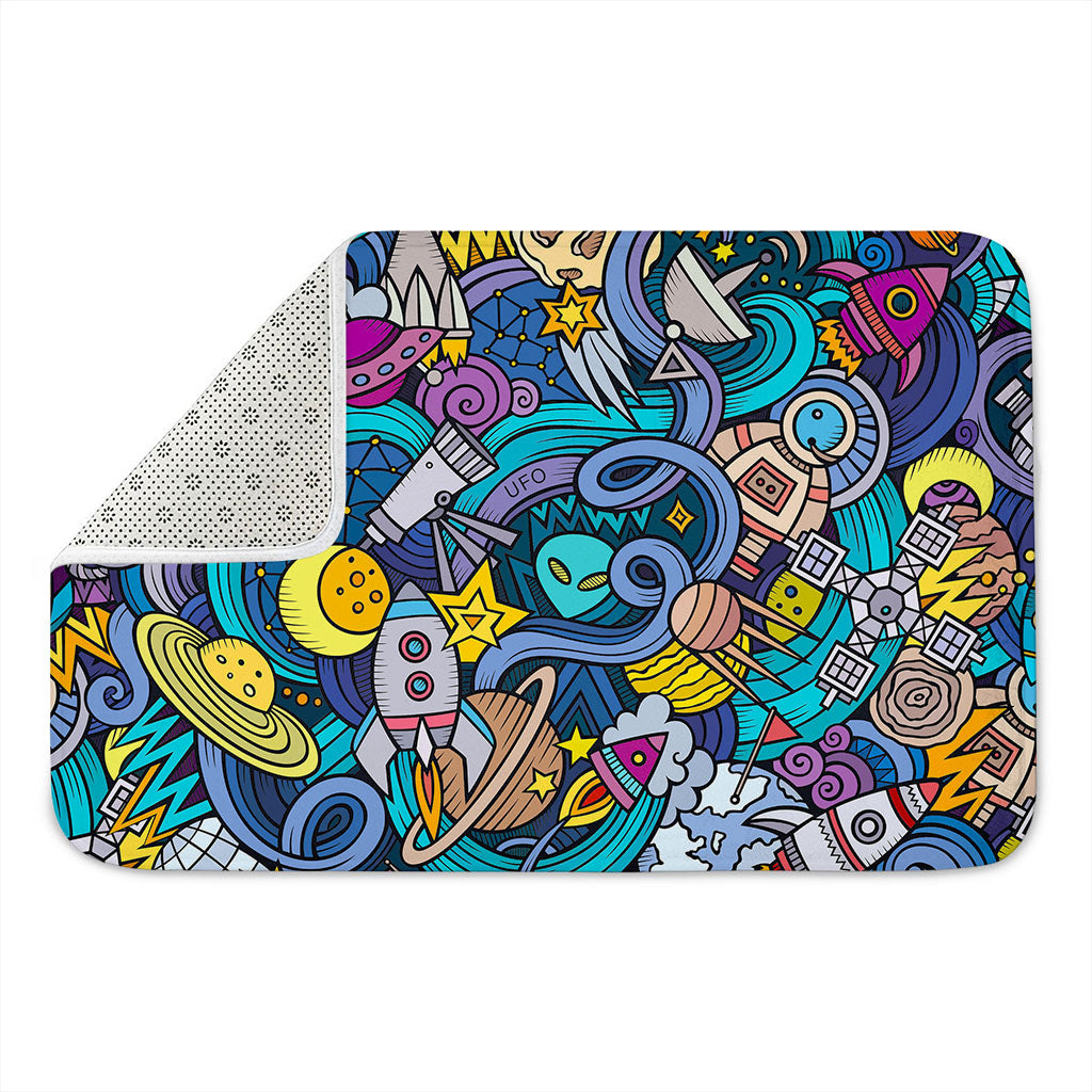 Abstract Cartoon Galaxy Space Print Indoor Door Mat