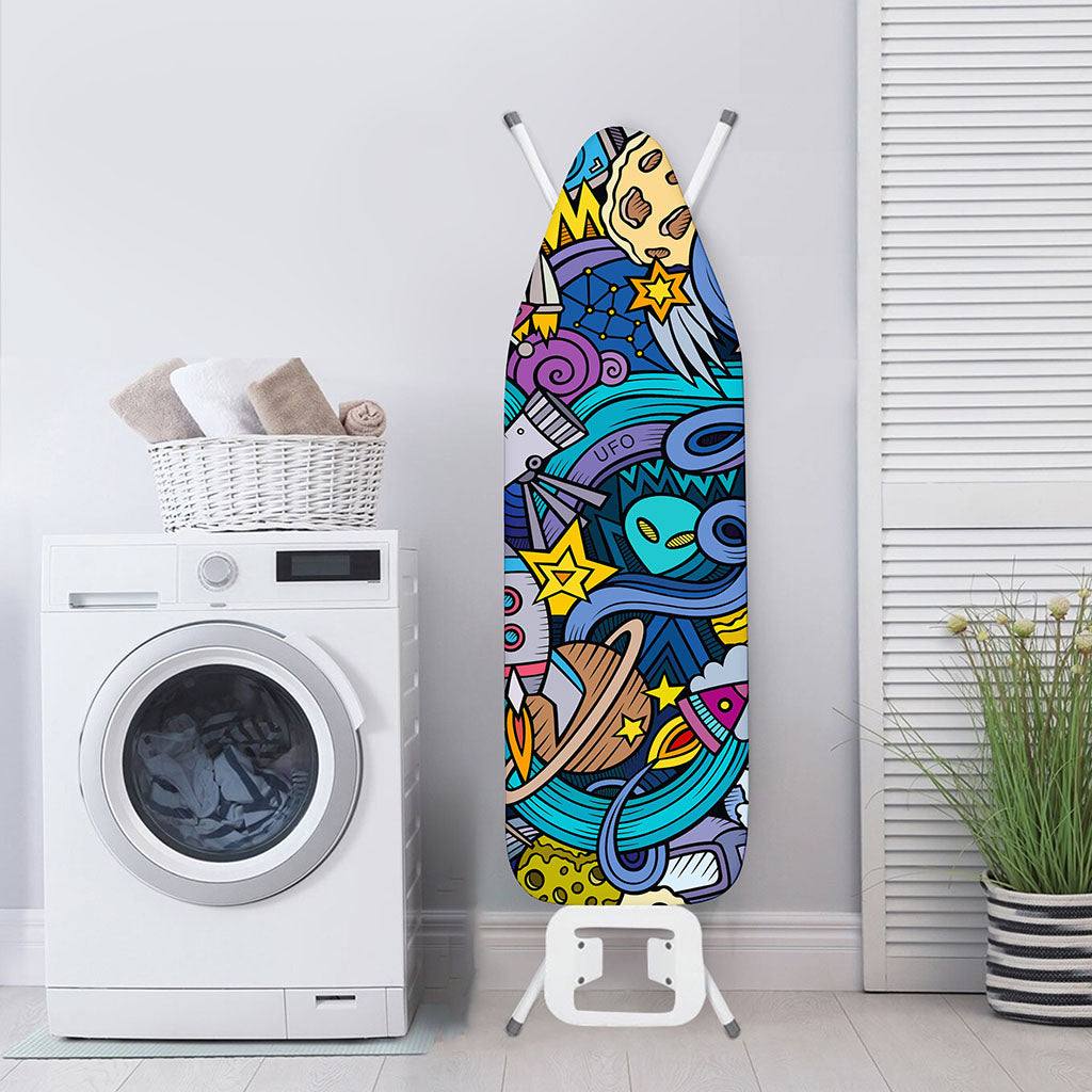 Abstract Cartoon Galaxy Space Print Ironing Board Cover