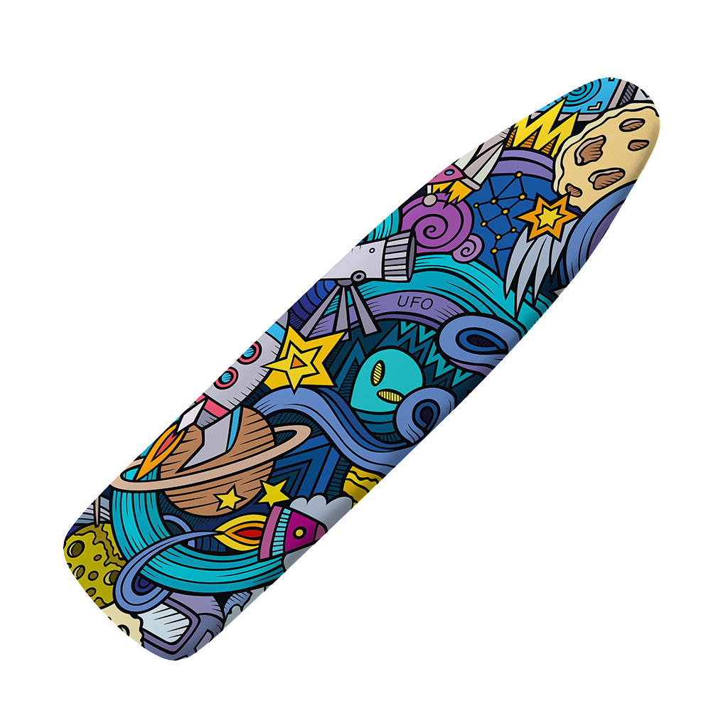 Abstract Cartoon Galaxy Space Print Ironing Board Cover