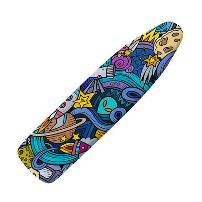 Abstract Cartoon Galaxy Space Print Ironing Board Cover