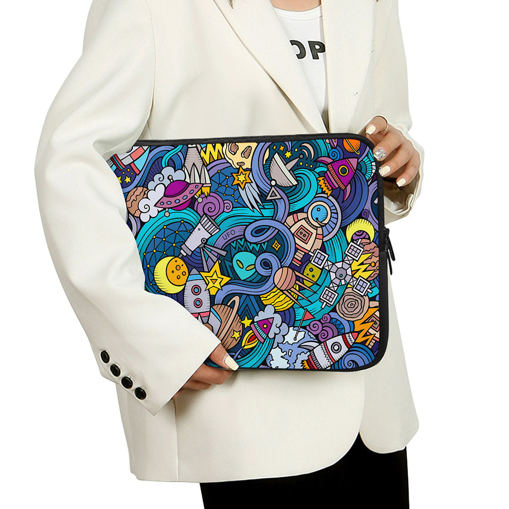 Abstract Cartoon Galaxy Space Print Laptop Sleeve
