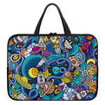Abstract Cartoon Galaxy Space Print Laptop Sleeve With Handle