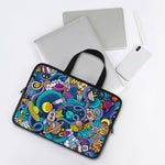 Abstract Cartoon Galaxy Space Print Laptop Sleeve With Handle