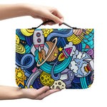 Abstract Cartoon Galaxy Space Print Leather Bible Cover
