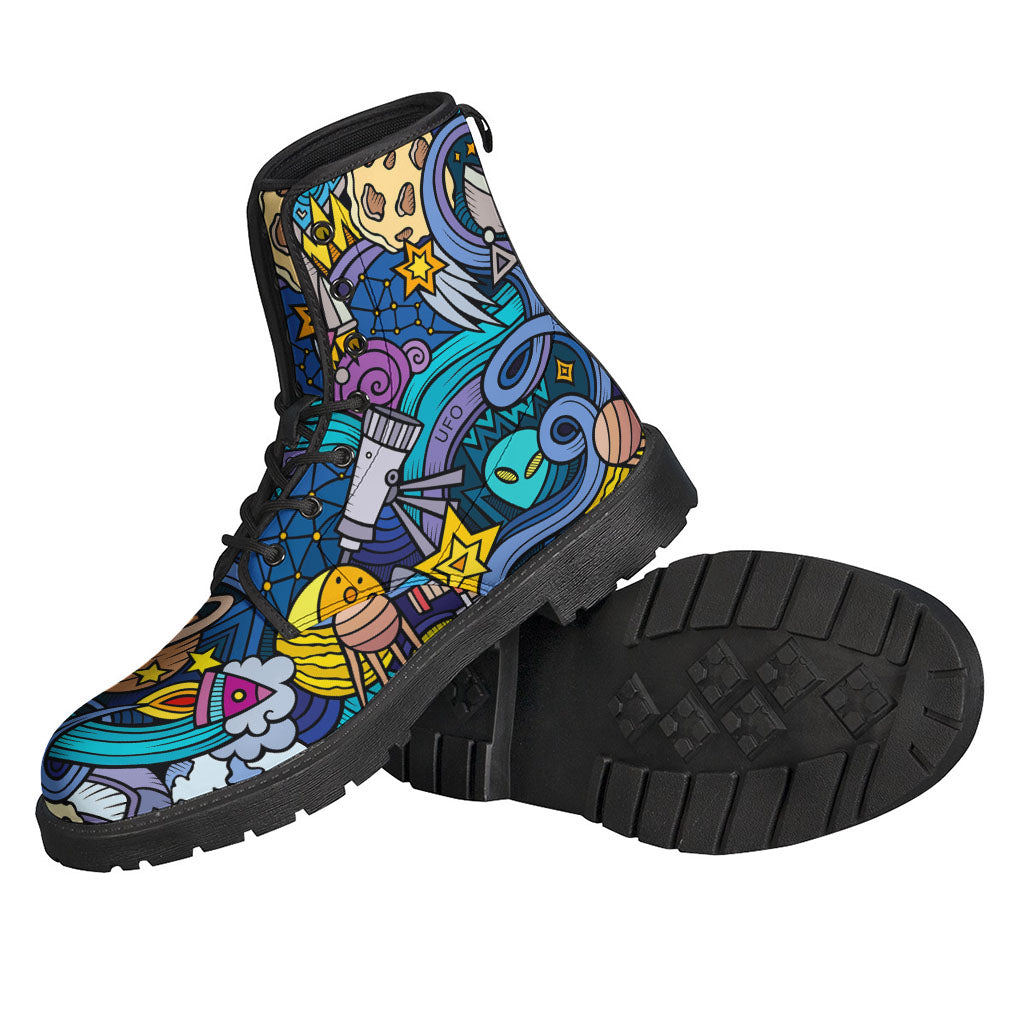 Abstract Cartoon Galaxy Space Print Backpack