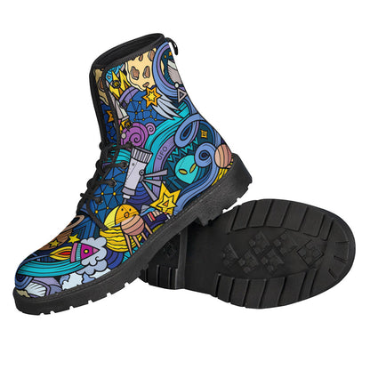 Abstract Cartoon Galaxy Space Print Backpack
