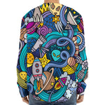 Abstract Cartoon Galaxy Space Print Long Sleeve Baseball Jersey