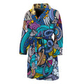 Abstract Cartoon Galaxy Space Print Men's Bathrobe