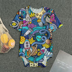 Abstract Cartoon Galaxy Space Print Men's Bodysuit