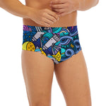 Abstract Cartoon Galaxy Space Print Men's Briefs