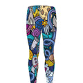 Abstract Cartoon Galaxy Space Print Men's Leggings
