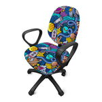 Abstract Cartoon Galaxy Space Print Office Chair Cover