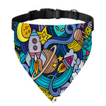Abstract Cartoon Galaxy Space Print Over The Collar Dog Bandana