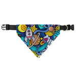 Abstract Cartoon Galaxy Space Print Over The Collar Dog Bandana
