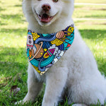 Abstract Cartoon Galaxy Space Print Over The Collar Dog Bandana