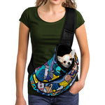 Abstract Cartoon Galaxy Space Print Pet Sling Carrier