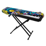 Abstract Cartoon Galaxy Space Print Piano Keyboard Cover