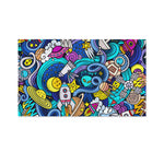 Abstract Cartoon Galaxy Space Print Polyester Flag
