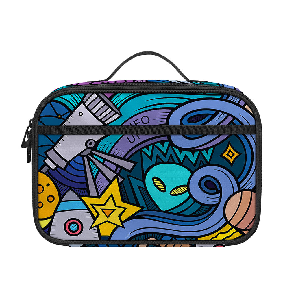 Abstract Cartoon Galaxy Space Print Portable Lunch Bag