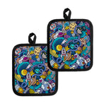 Abstract Cartoon Galaxy Space Print Pot Holders