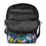 Abstract Cartoon Galaxy Space Print Rectangular Crossbody Bag
