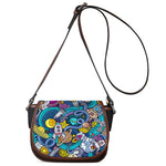 Abstract Cartoon Galaxy Space Print Saddle Bag