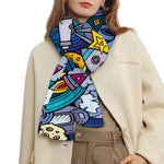 Abstract Cartoon Galaxy Space Print Scarf