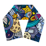 Abstract Cartoon Galaxy Space Print Scarf