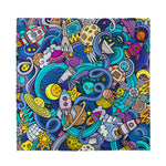 Abstract Cartoon Galaxy Space Print Silk Bandana